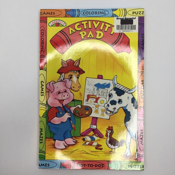 Vtg Set 2 Disney Mickey Mouse Coloring Book Stickers Landoll's Activity Pad Used - Picture 9 of 15